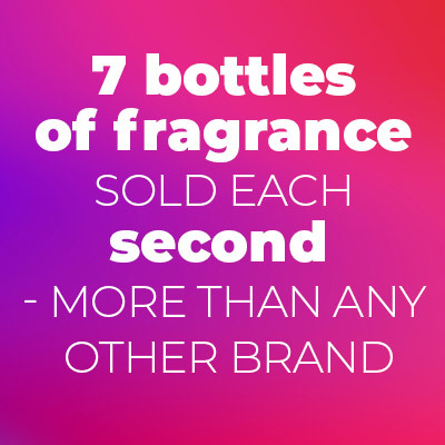 7 bottles of fragrance sold each second (more than any other brand)
