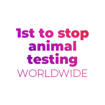 1st to stop animal testing worldwide