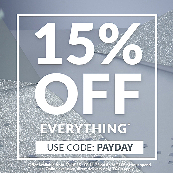 15% OFF EVERYTHING. Use code: PAYDAY